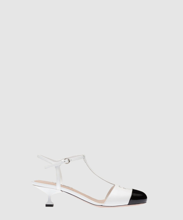 투톤 가죽 펌프스 5I769D