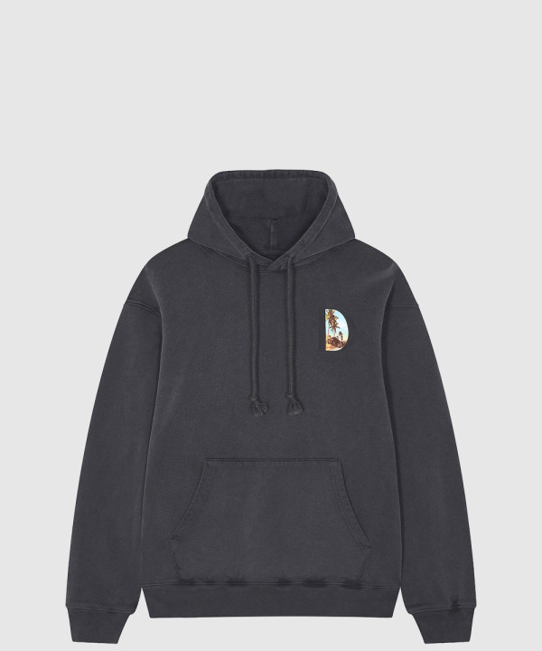 로고 후드 긴팔