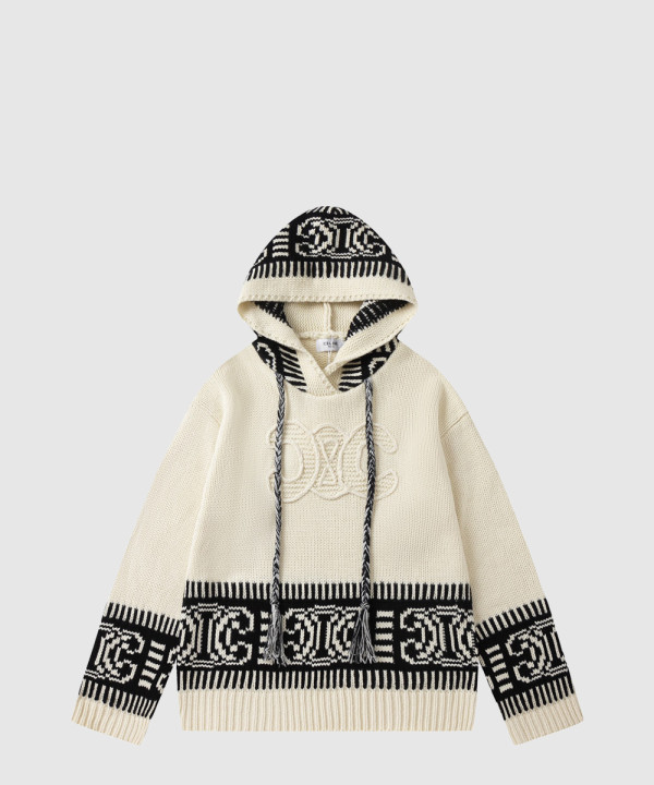 로고 후드 긴팔