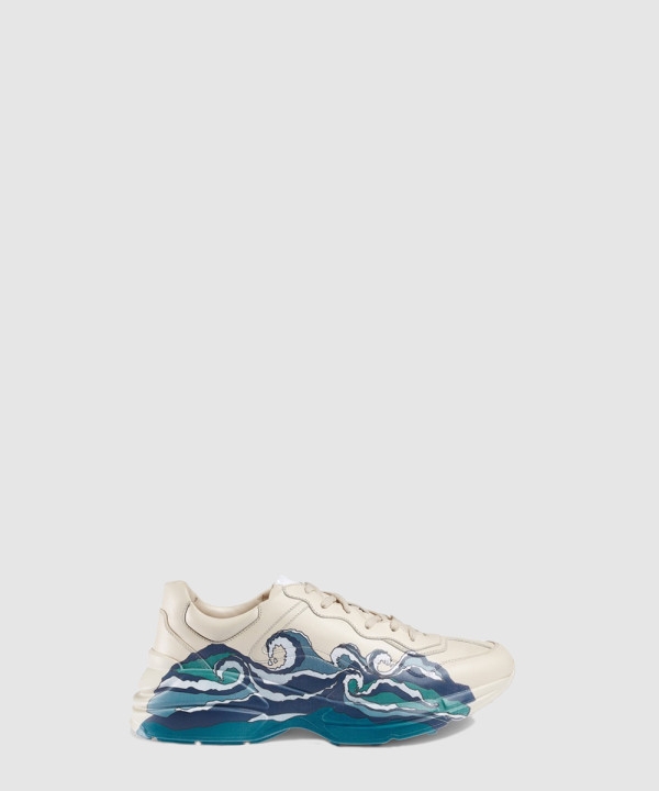 라이톤 웨이브 프린트 레더 스니커즈 576052