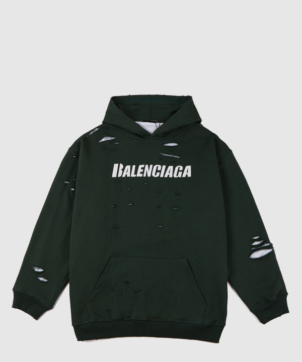 로고 후드 긴팔