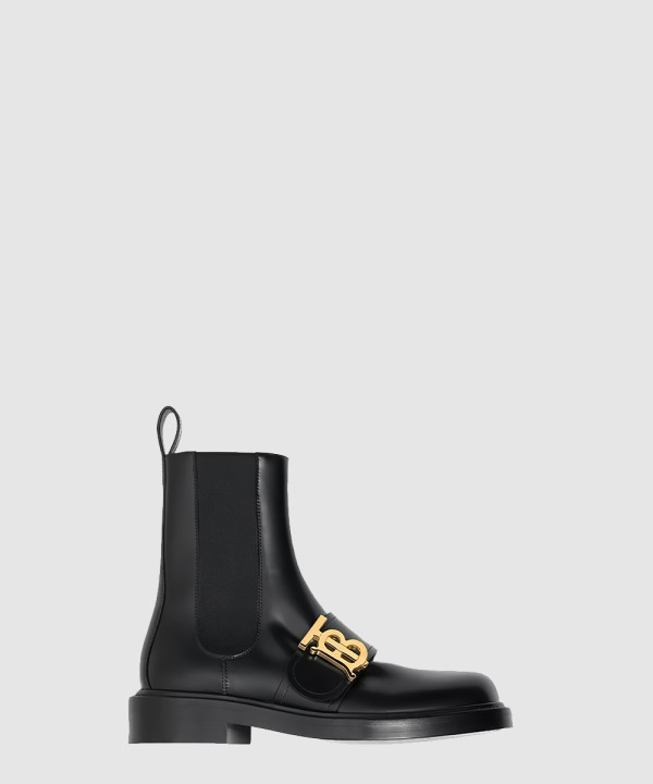 모노그램 모티프 가죽 첼시 부츠 80581881