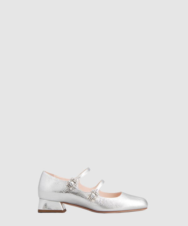 트레 비비에 플랫 발레리나 뮬 5403