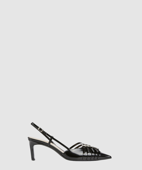 세라핀 65MM 레더 슬링백 펌프스 796016