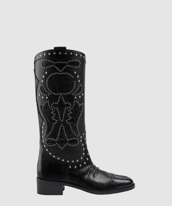 더블 G스터드 장식의 부츠 719839