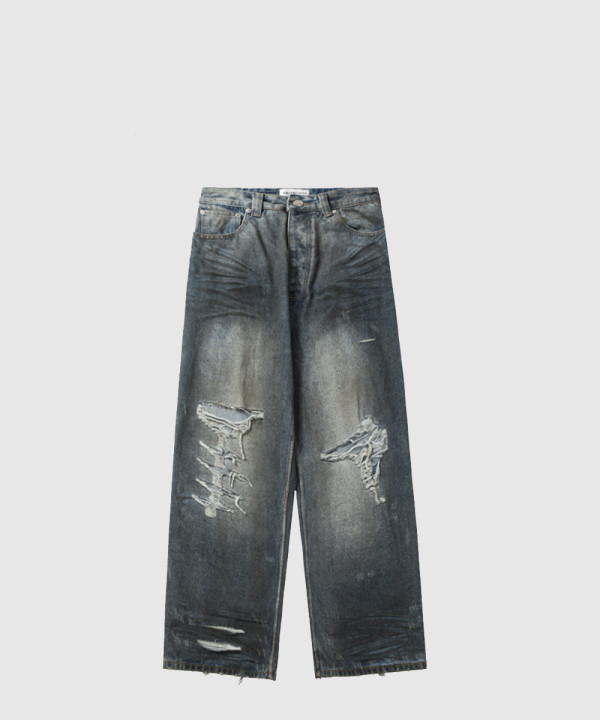 패치드 포켓 배기 진