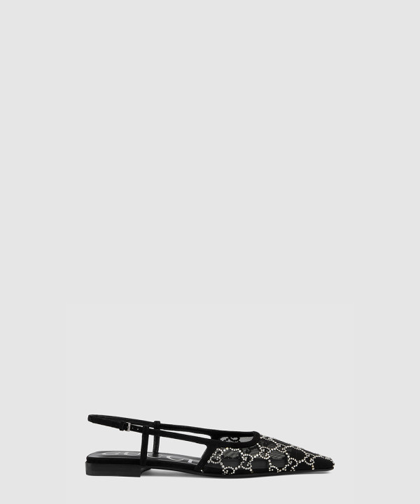 크리스탈 슬링백 플랫 슈즈 771662