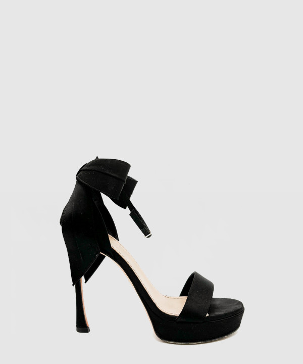 Mlle 새틴 리본 플랫폼 힐 KCQ93