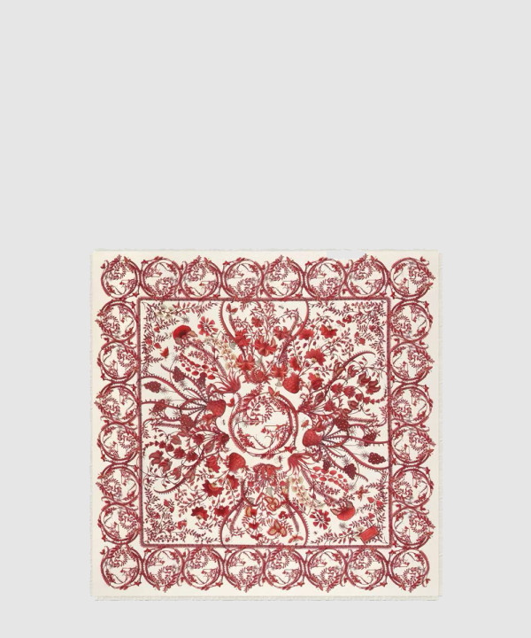 상룡 프린트 실크 스카프 774323