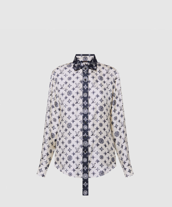 모노그램 실크 셔츠