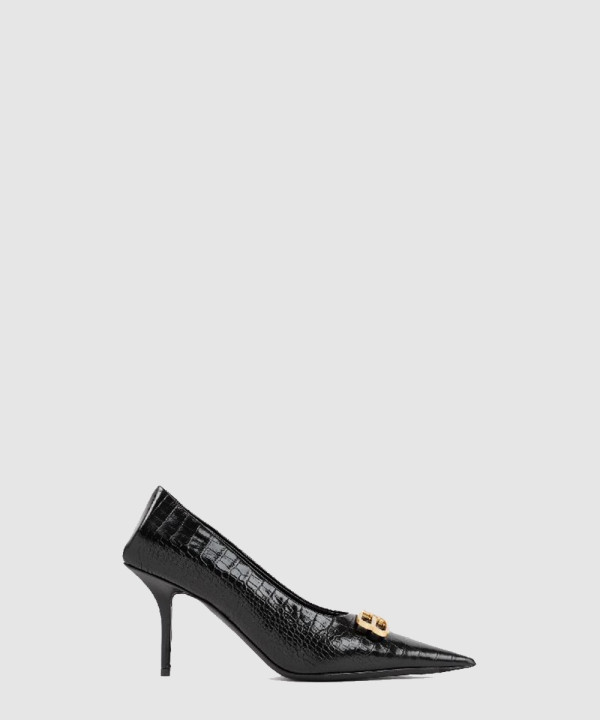 나이프 크로커 이펙트 레더 펌프스힐 734238