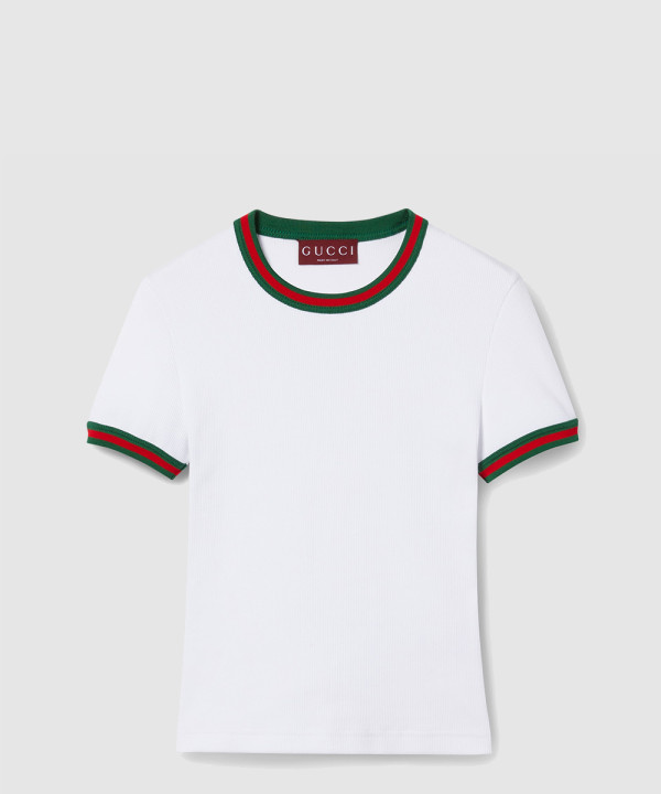 코튼 리브 티셔츠