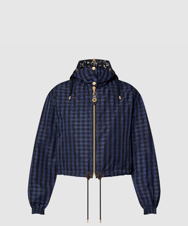 후디드 체크 재킷