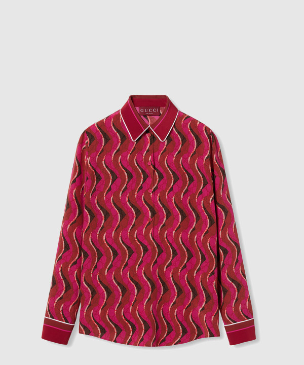 로고 프린트 셔츠 톱