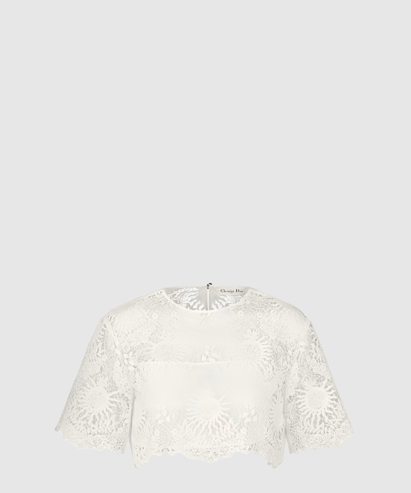 크롭 반소매 탑