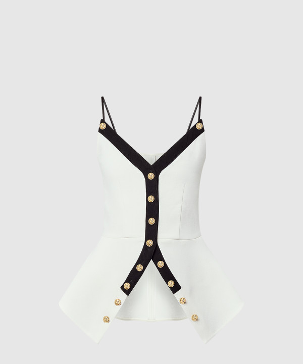 버튼드 페플럼 톱