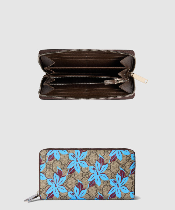 GG  수프림 프린트 집 어라운드 지갑 841150