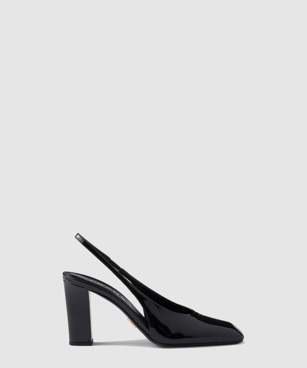 페이턴트 가죽 슬링백 펌프스 1I838N