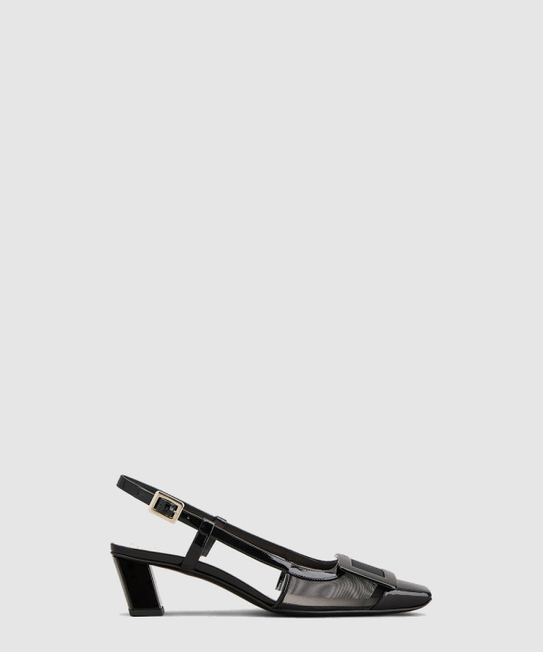 벨 비비에 슬링백 메쉬 패브릭 펌프스 0064