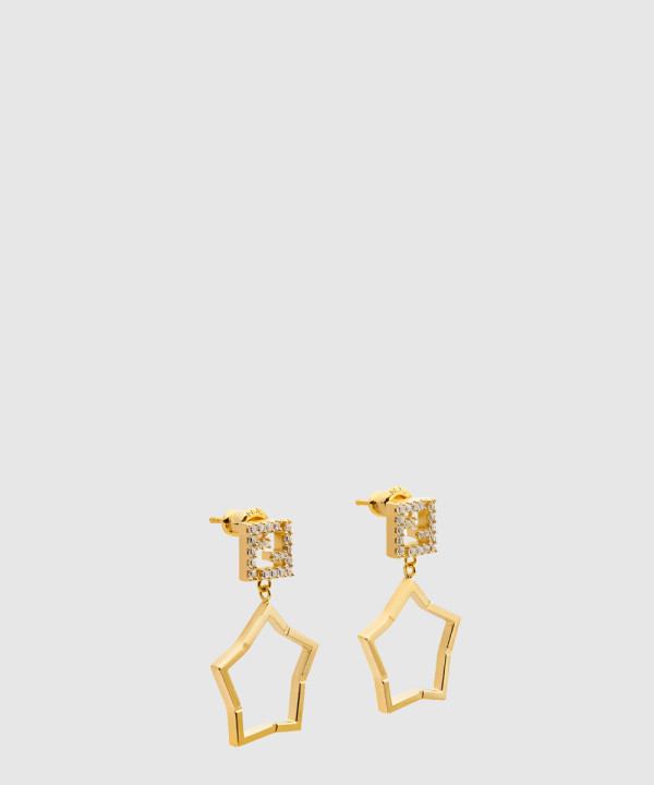 FF 별 모양 펜던트 이어링 8AK525