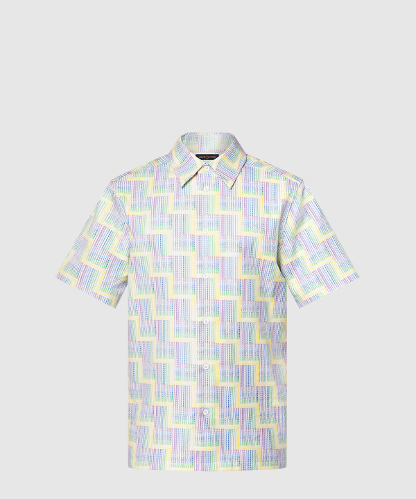 그래픽 프린티드 쇼트 슬리브드 셔츠