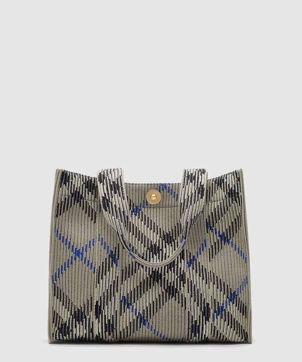 스몰 체크 니트 토트 81040341