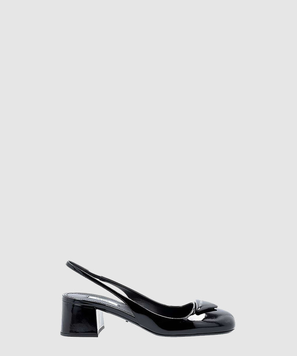 패딩로고 레더 슬링백 펌프스 22P1I7