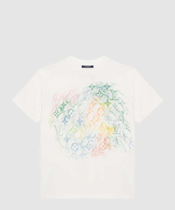 프론트 파스텔 모노그램 반팔 티셔츠