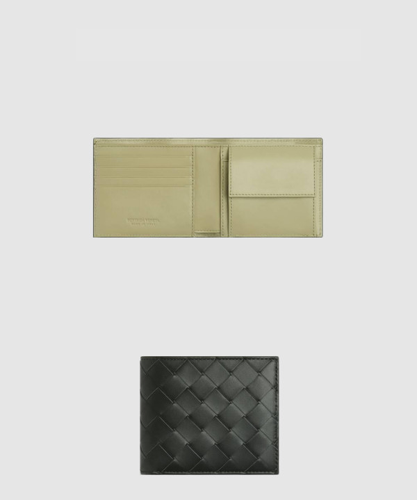 동전 지갑을 갖춘 인트레치아토 폴더형 지갑 749412