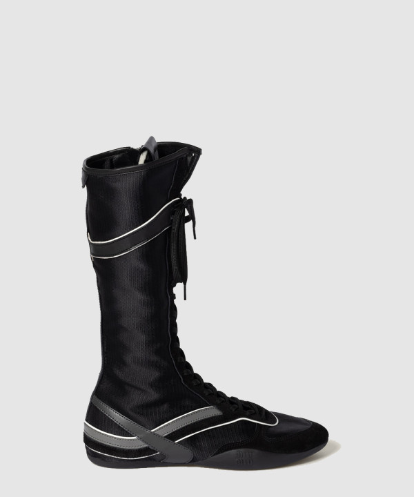 김나지움 기능성 소재 및 스웨이드 복서 부츠 5W429E