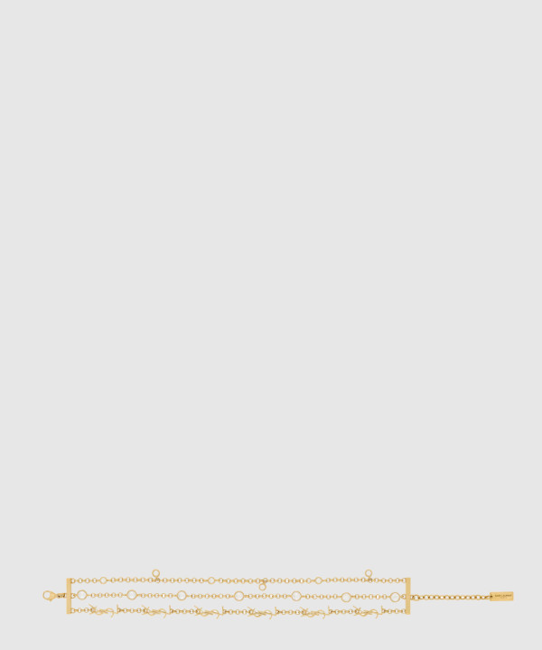 생로랑 메탈 및 크리스탈 소재의 CASSANDRE 멀티 체인 브레이슬릿 770495