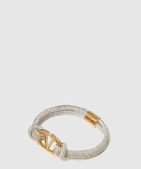 라인스톤과 메탈 브레이슬릿