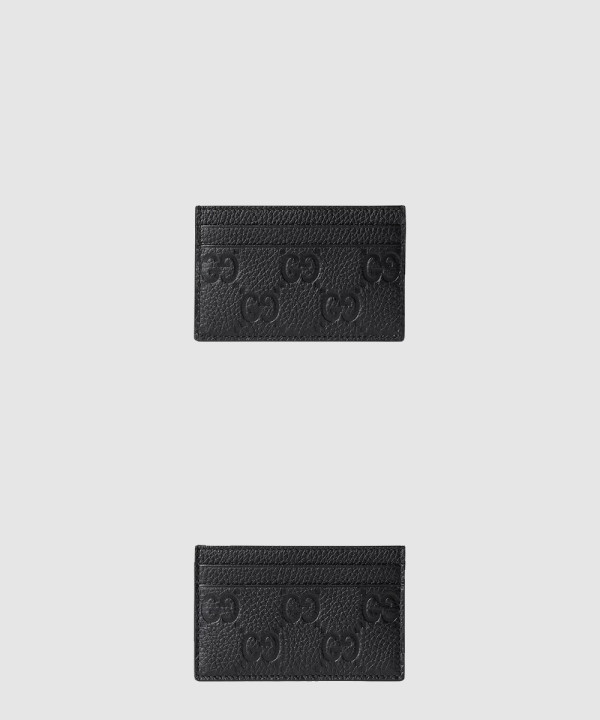 GG 엠블럼 가죽 카드 홀더 835151
