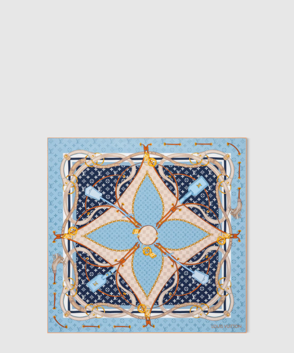 비통 플라워  앤드 스트랩 스퀘어 90 M96123