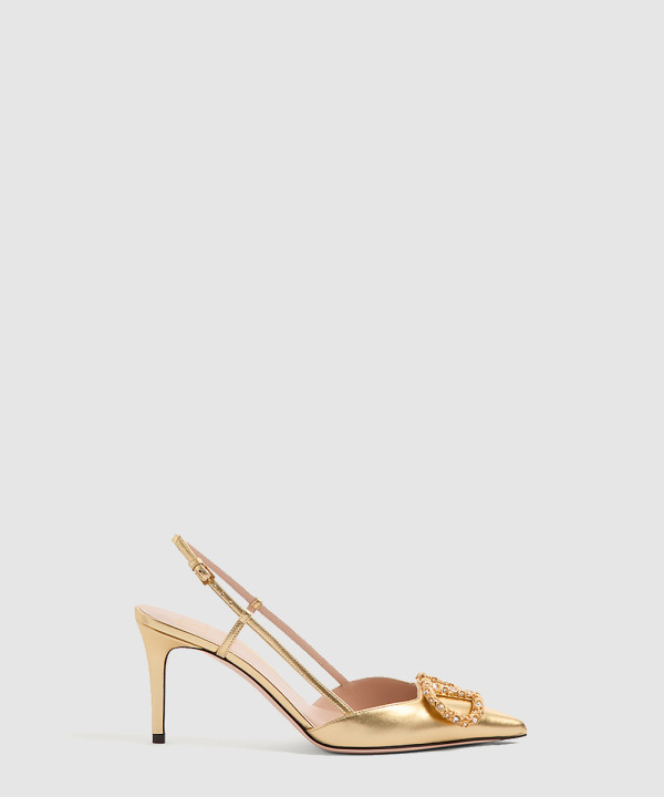 브이로고 시그니처 쉽스킨 백 레이스업 펌프스 6W2S0R