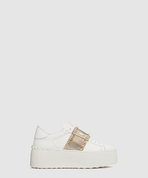 락스터드 언타이틀드 메탈릭 스트랩 카프스킨 플랫 4W2S0G