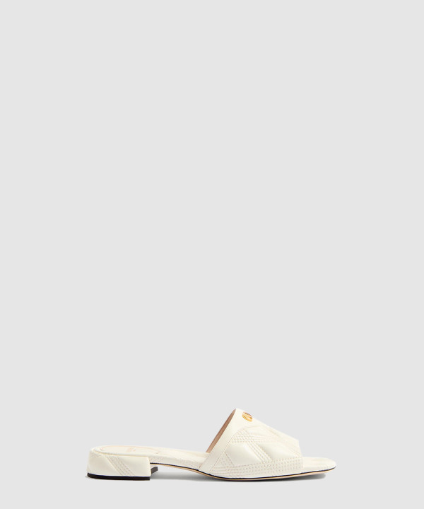 퀼티 67 퀼팅 나파 가죽 슬라이드 샌들 WS0LK0