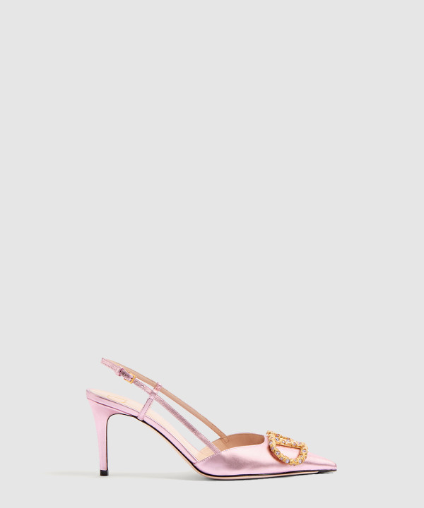 브이로고 시그니처 쉽스킨 백 레이스업 펌프스 6W2S0R