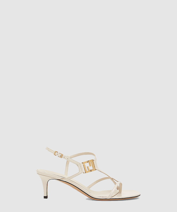 FFold 가죽 미디엄 힐 샌들 8X8537