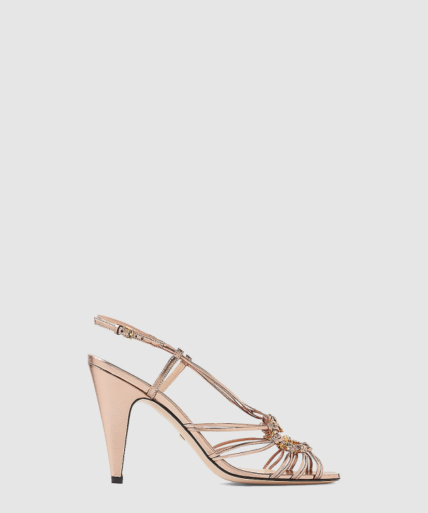 인터로킹 G 크리스털 샌들 777448