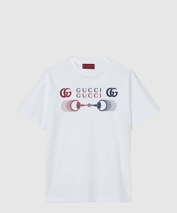 프린트 코튼 저지 티셔츠