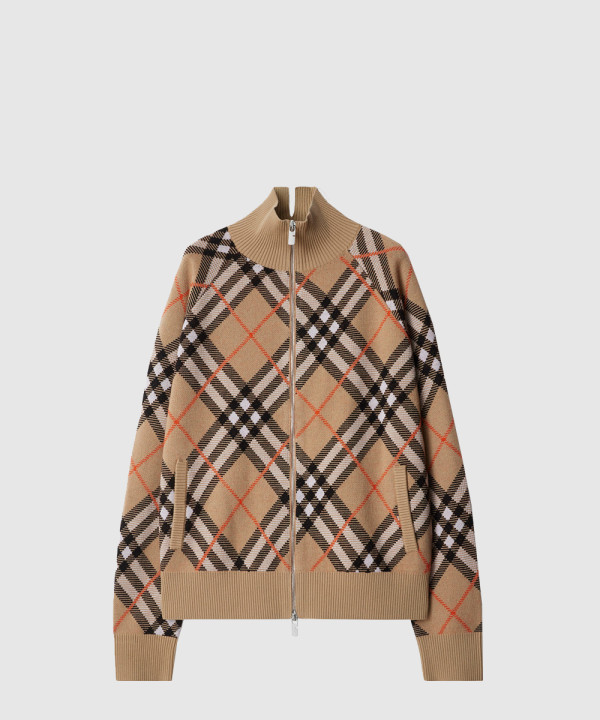 체크 울 모헤어 블렌드 재킷