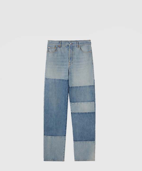 루즈핏 코튼 데님 팬츠