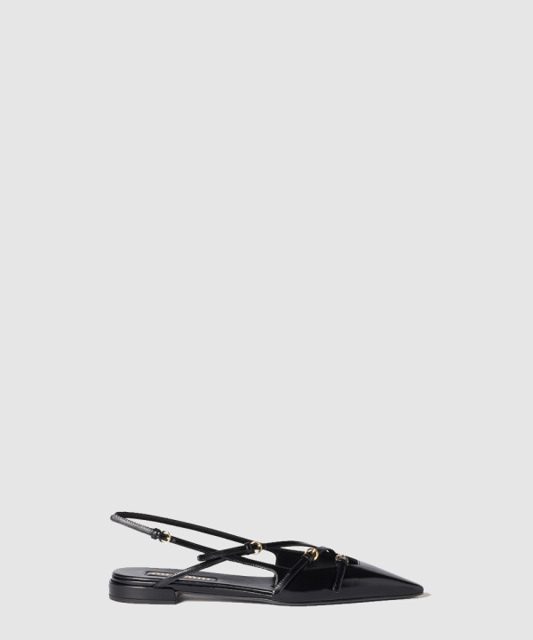 가죽 슬링백 발레리나 5F476E