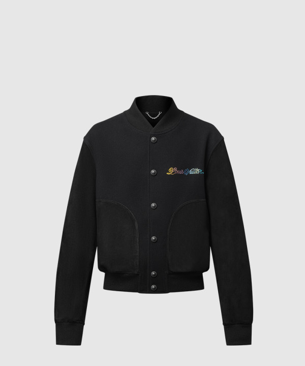 레더 믹스 바시티 블루종