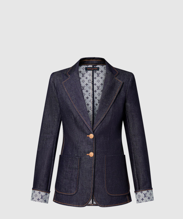 데님 프레피 블레이저