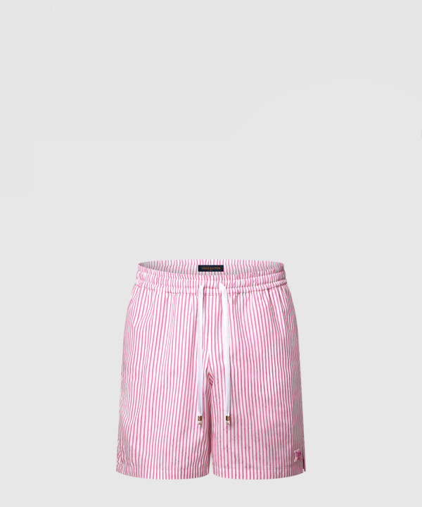 모노그램 스트라이프드 캐주얼 쇼츠