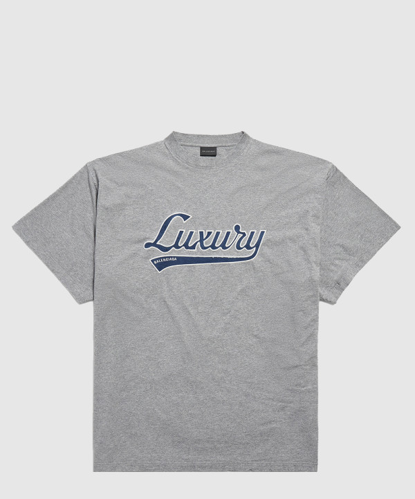 럭셔리 스크립트 오버사이즈 티셔츠