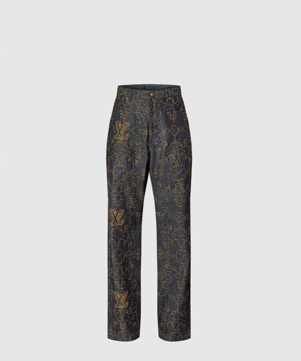 엠브로이더드 데님 팬츠