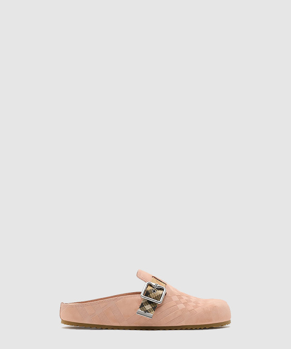 체크 스웨이드 어친 클로그 811339